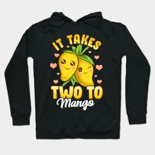 Cute & Funny It Takes Two To Mango Fruit Pun Hoodie